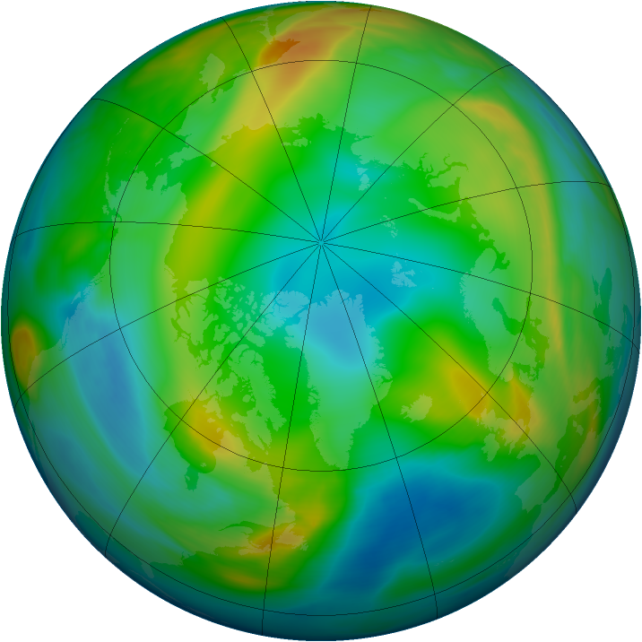 Arctic ozone map for 28 December 2004